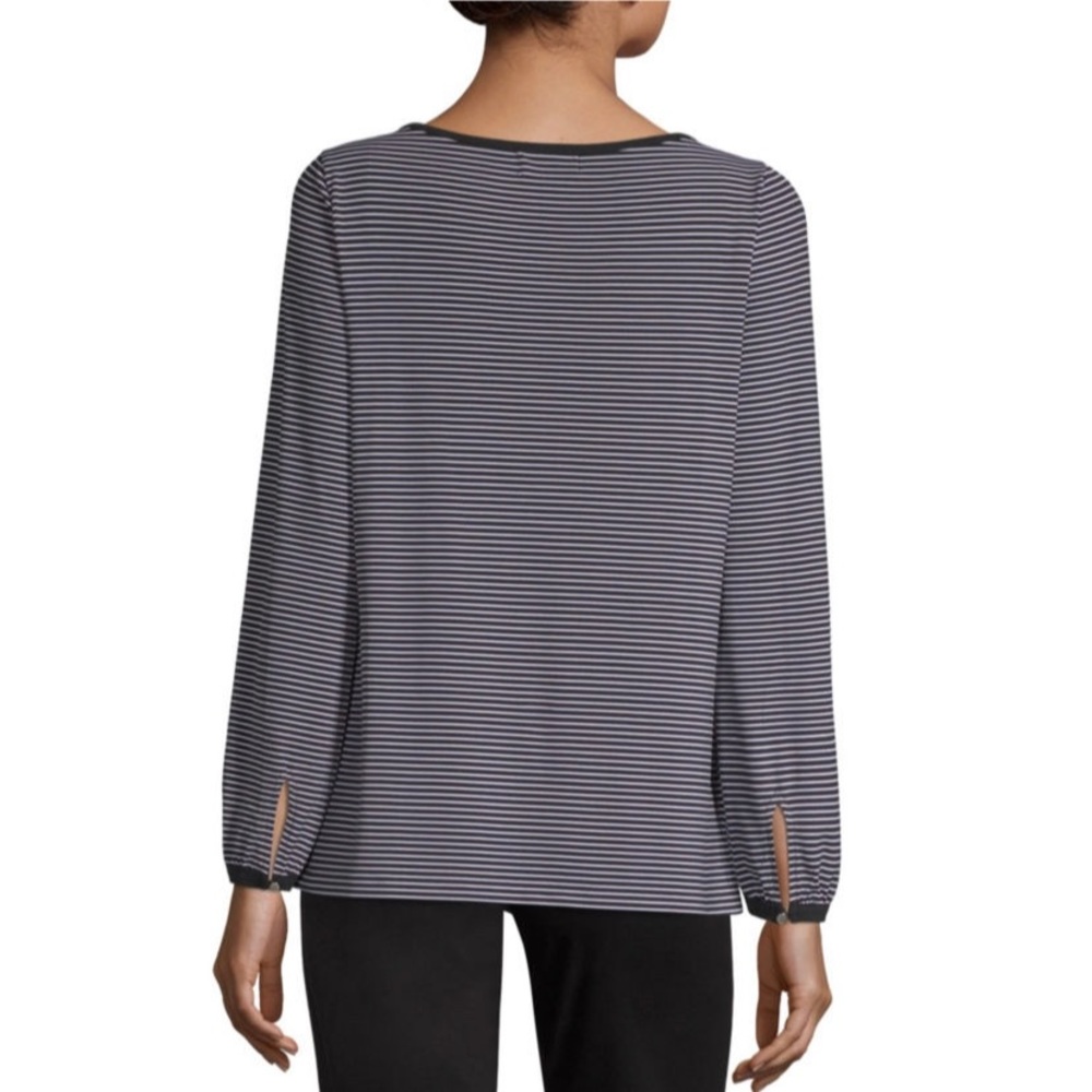 NWT Liz Claiborne Long Sleeve Boatneck Knit Blouse - Picture 2 of 3